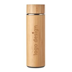 Eco-friendly bamboo bottle corporate gift with logo branding by CGS