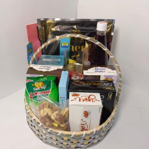 Blessed Ramadan gift basket premium corporate gift with logo branding by CGS