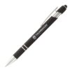 Black stylus pen with touchscreen tip, suitable for corporate gifting and office use