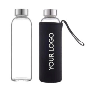 Premium glass bottle corporate gift with logo branding by CGS