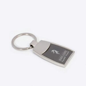 Premium metal keychain corporate gift with logo branding by CGS