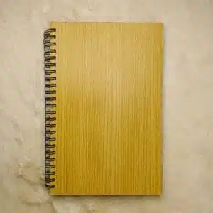 Wooden notebook with premium eco-friendly cover, ideal for corporate gifting and personal journaling