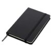 Black leather notebook with premium finish, ideal for corporate gifting and professional use
