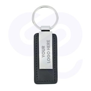 Custom leather metal keychain with logo – premium corporate gift for employees and clients in Pakistan