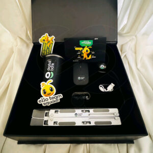 Employee unboxing tech gift box from best corporate gifting company Pakistan