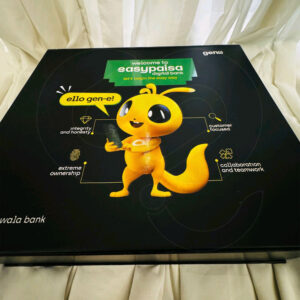 Employee unboxing tech gift box from best corporate gifting company Pakistan