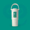 Premium stainless steel tumbler with clear lid and straw for corporate gifting from CGS