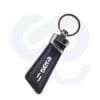Black Z leather keychain with custom logo engraving for corporate gifting from CGS