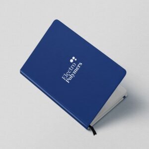 Blue leather notebook with premium finish for corporate gifting from CGS