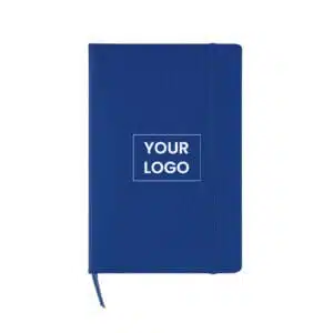 Blue leather notebook with premium finish for corporate gifting from CGS