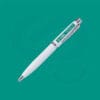 Custom white metal pen with laser engraved logo for corporate gifting from CGS