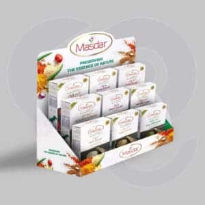 Customized counter display with company branding from CGS