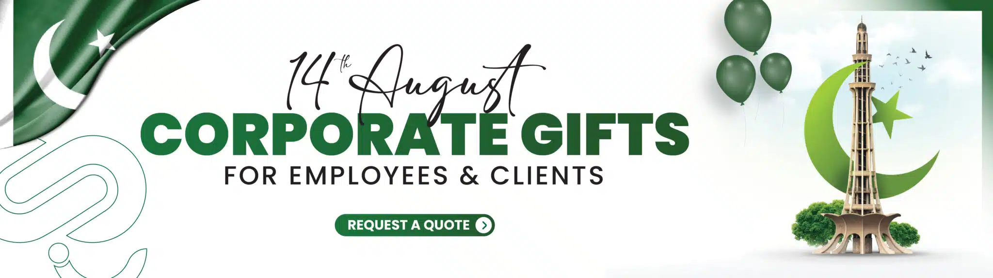 14 August independence day Corporate gifts with green and white themed from CGS